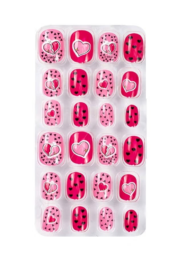 هتك کركس ملصقات الأظافر - أظافر زائفة متعددة الألوان ، 120 قطعة 5 أيام تصميم لطيف نصائح الأظافر للأطفال ضغط على أظافر زائفة مجموعة مانيكير DIY - Image 4